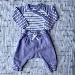 Hanna side snap bodysuit and joggers 6-12 mo